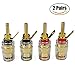 Facmogu 2 Pairs Mini Gold Plated Insulated 5-Way Binding Post Banana Plugs 4mm, 24K Gold Plated Sold Brass Amplifier Speaker Terminal Binding Post Banana Jack - Long