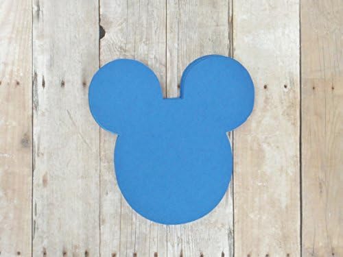 Mickey Mouse Head Die Cut Place Cards in Blue - Table Cards-Food and Drink Labels - 20 Pieces