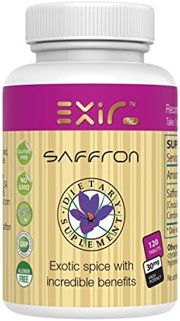 Anxiety Relief Stress Support Saffron+ Saffron Extract 120-Tablets, Herbal Blend Keeps Busy Mind Relaxed, Focused, Positive; Promote Serotonin Increase