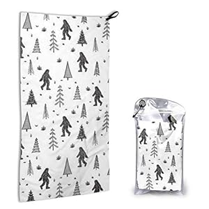 RGFDF Beach Towel Microfiber Quick-Drying Bath Towel Handy Jungle Tree Snowman Thin Beach Towel Suitable for Swimming Travel Yoga Camping 40x80cm