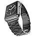 Hontao Stainless Steel Band for Apple Watch 42mm, Metal Link Replacement Strap for iWatch Series 3/2/1 (black 42mm - 3 pointers)