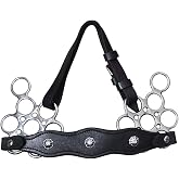 HILASON Horse Hackamore Stainless Steel Leather Cover | Bitless design, padded fleece leather cover, adjustable straps, gentle nose pressure, Western and trail riding