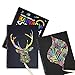 BESTING Scratch Art Notebooks 3 Pack 10.2 x 7.5 inches Rainbow Magic Scratch Off Paper Set Drawing Arts Crafts Black Scratch Books for Birthday Gifts Party Favors Christmas Presents (PRB330)
