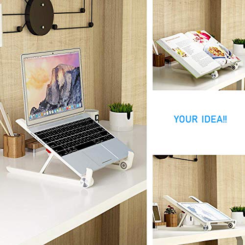1home Foldable Portable Laptop Stand Adjustable Notebook Holder for Mac Book Tablet