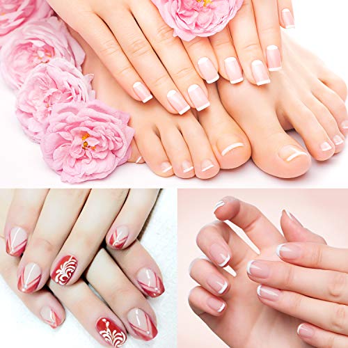 MWOOT 3Pcs Nail Art Manicure Edge Trimmer Cutter Template,Easy French Smile Line Manicure Tool Stainless Steel Shaped Acrylic Gel Cutter Mold Kit,3 Shapes