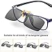 ELIVWR Nighttime Glasses for Men and Women, Anti Glare Eyewear Classic Round Night-driving Glasses (A6-Grey Polarized Lens+yellow Night-Vision Glasses)