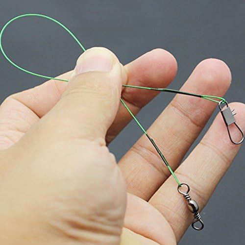 DAMIANOSL 10PCS Anti Bite Finshing line,Fishing Leader Wire,Anti Bite Steel Wire Fishing Line