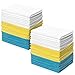 Zeppoli Reusable Microfiber Cleaning Cloth Set - 12 x 16 Inch Microfiber Cloth - 48 Pack Washcloth, Auto Detailing Supplies – Cleaning Rags, Works Great with Windex