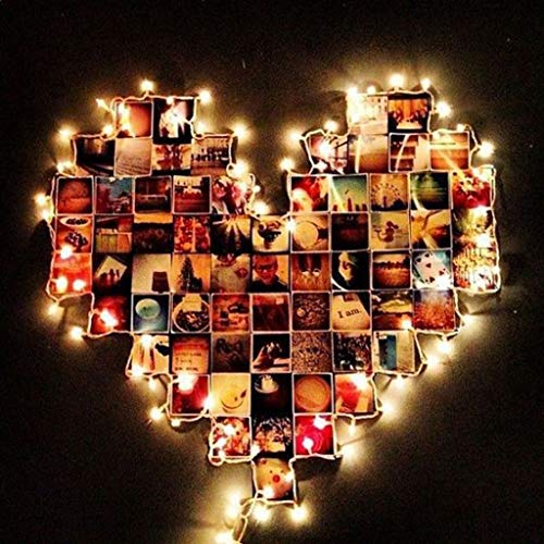 MeiGuiSha Warm White Light Photo Clip String Lights 23Ft - 70 LED Fairy String Lights with 50 Clear Clips for Hanging Pictures, Perfect Dorm Bedroom Wall Decor Wedding Decoration