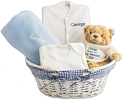 Personnalise Bebe Panier Cadeau Bleu Amazon Fr Cuisine Maison Personnalise Bebe Panier Cadeau Bleu Amazon Fr Cuisine Maison
