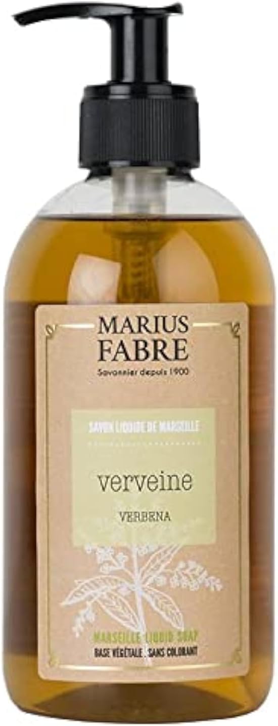 Marius Fabre Savon de Marseille Verbena Liquid Soap 1L Natural Ingredients