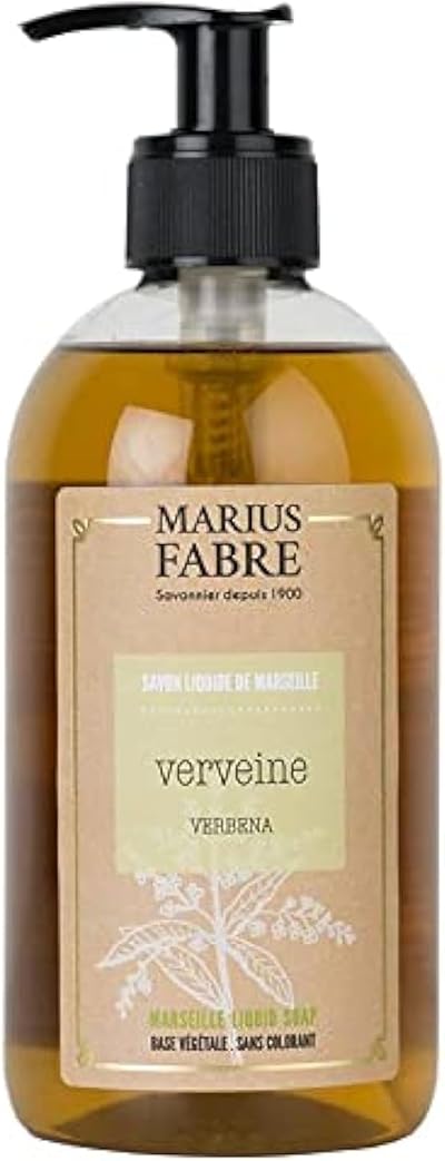 Marius Fabre Savon de Marseille Verbena Liquid Soap 1L Natural Ingredients