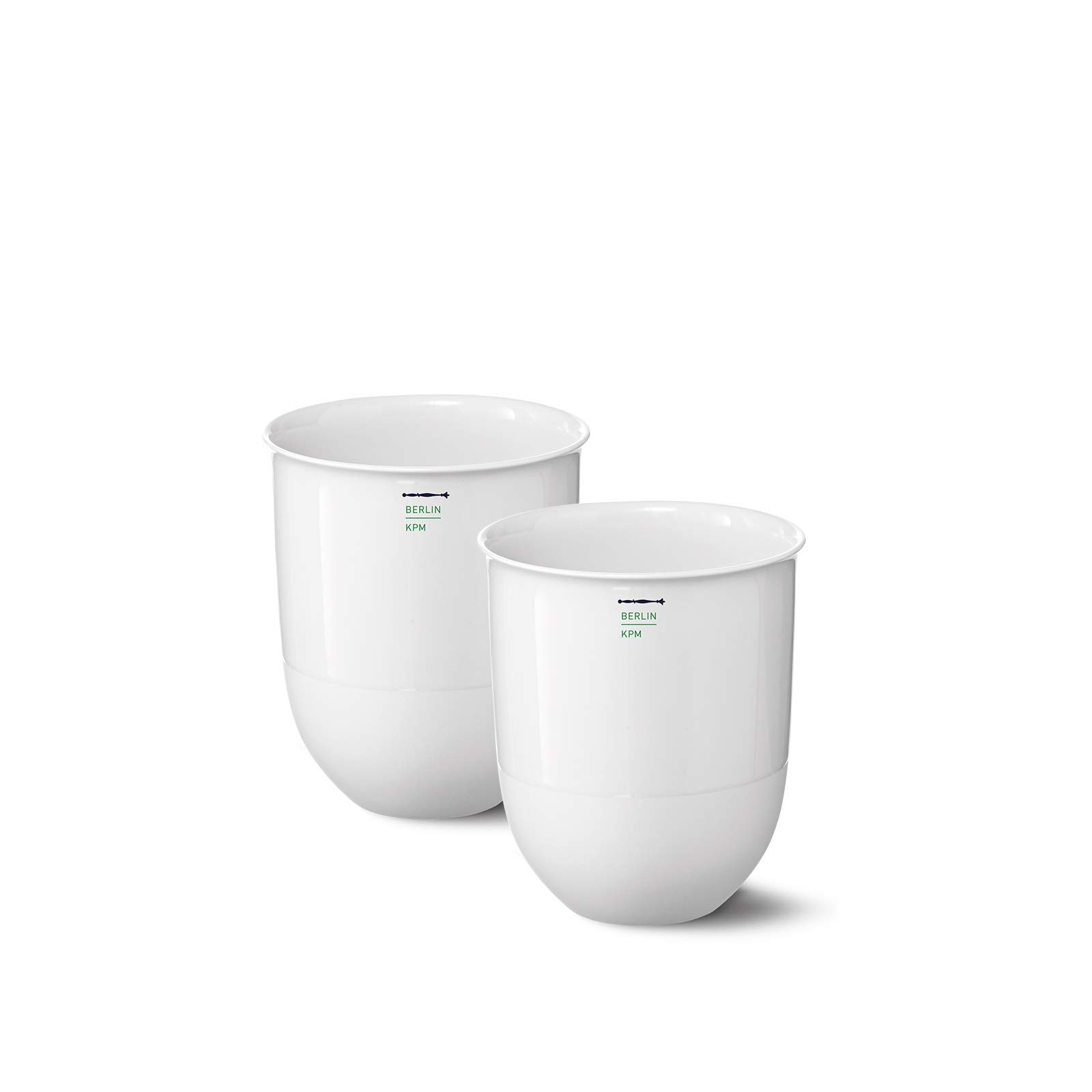 KPM Berlin LAB Duo Set 'No. 2H' 2-Piece Porcelain Coffee Cup Coffee Mug 11 cm Handmade White in Gift Box