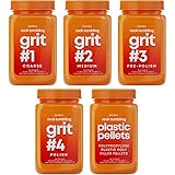 Dan&Darci Rock Tumbler Grit Refill Kit - 3.5 Pounds Grits Media + Poly Plastic Pellets - Rocks Polishing Refills for Any Brand Tumblers - Polish Tumbling Supplies Set - Stone Polisher