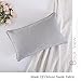 Home Brilliant Plush Faux Fur Deluxe Suede Fluffy Sheepskin Oblong Rectangular Accent Throw Pillow Case Cushion Cover for Bed Spring Decorations, 12x20 Inches, Grey