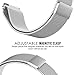 Magnetic Milanese Loop Replacement Stainless Steel Watch Band Strap for Moto 360 2nd Gen Man 46mm (Silver, 22mm)