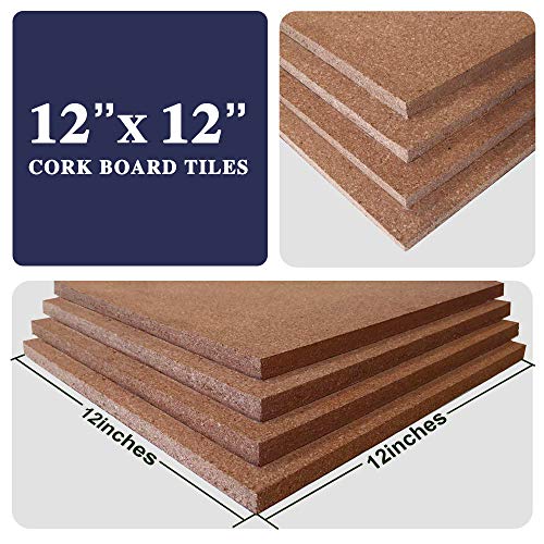 Corksidol Cork Tiles 12 X12 1 2 Thick Bulletin Board Cork Board Ultra Strong Self Adhesive Backing For Floor Wall Diy 5 Pack Pricepulse