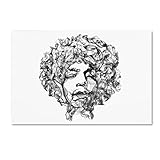 Jimi Hendrix by Octavian Mielu, 30x47-Inch Canvas