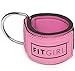 FITGIRL - Ankle Strap (Single) for Cable Machines and Resistance Bands, Work Out Cuff Attachment for Home & Gym, Glute Workouts - Kickbacks, Leg Extensions, Hip Abductors, Women Only (Pink, Single)
