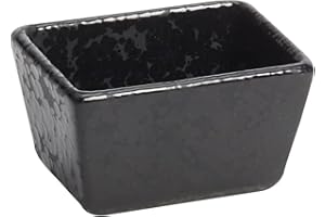 American Metalcraft PSBL Artisanal Porcelain Sugar Packet Holder, Black, 5-Ounces