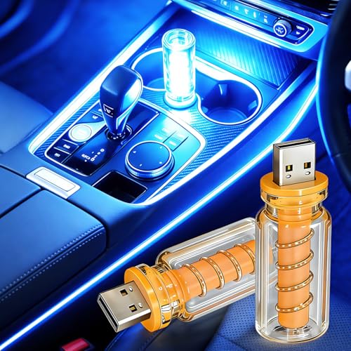 Blue USB Car Ambient Light, Touch Control Retro Spiral LED Interior Ligh at Amazon