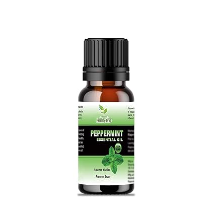 Farming Drop Peppermint Essential Oil (15ml) 100% Pure And Natural for Hair, Muscles,Skin, Face, Cold, Congestion & Diffuser