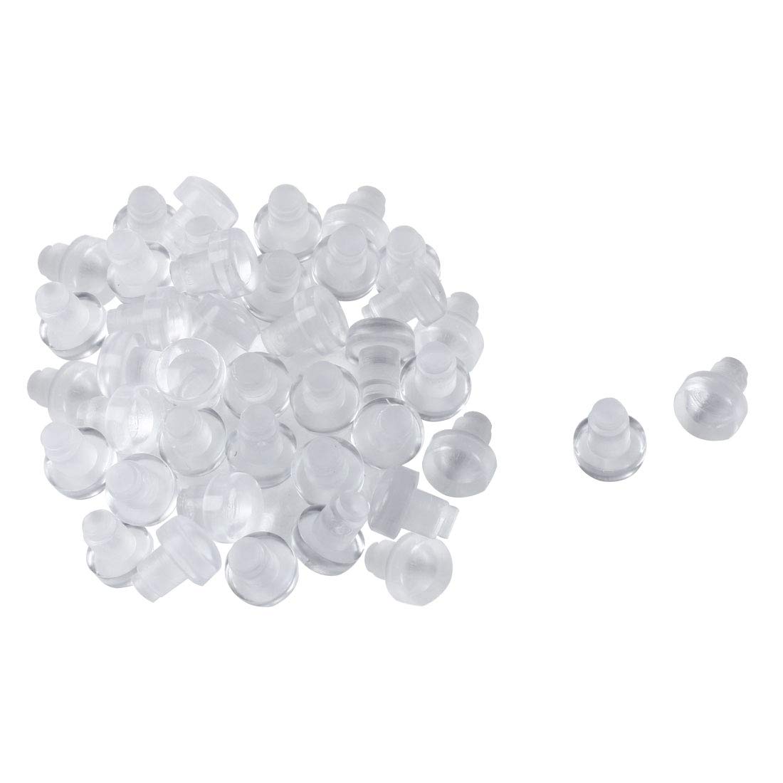 sourcingmap 32pcs 6mm Clear Flat Soft Stem Bumper Glide Patio Outdoor Furniture Chair Table