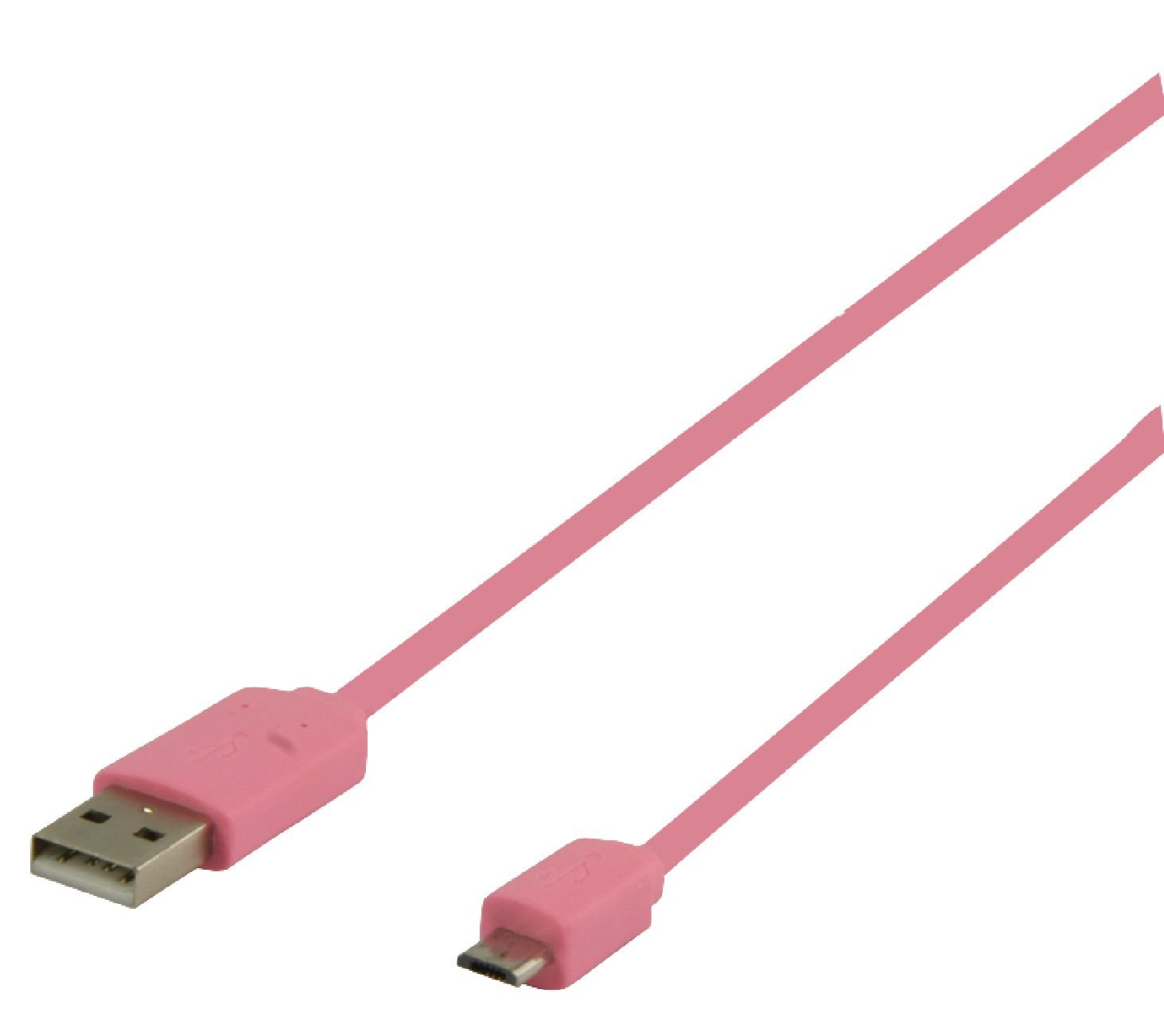 Valueline Nedis 1m USB 2.0 A Male to Micro B Male Adapter Cable - Pink
