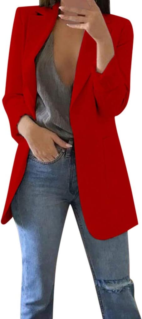 Blazers for Women - Womens Casual Blazer Coat Sale Ladies Open Front Lightweight Work Office Blazer Jacket