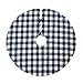 VGIA 48 inch Christmas Tree Skirtrt White and Black Buffalo Check Tree Skirt Christmas Decoration