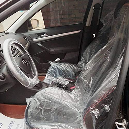 YKDY 10 Sets Car Auto Universal PE Disposable Transparent Seat Shift Knob Steering Wheel Cover Kit (Color : Color2)