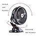 BLUBOON Clip on Fan Battery Operated Fan Portable for Baby Stroller 5 inches (Two Batteries, one for Backup)