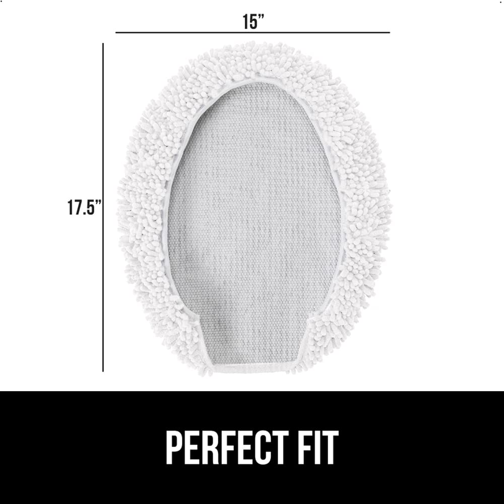 Gorilla Grip Soft Chenille Bathroom Toilet Lid Cover, Machine Washable
