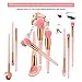 Makeup Brushes, ITME Premium Professional Makeup Brush Set,10PCS Synthetic Makeup Brushes For Foundation Blending Blush Powder Blush Concealers Eye Shadows Brushes (Pink Gold)