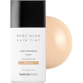 THANK YOU FARMER Dewy Glow Skin Tint, Long-Lasting Tinted Moisturizer, Light coverage, Vitamin B3, Niacinamide, Adenosine, Korean Beauty Makeup Dermatologist Tested, Honey, 1.75 fl oz