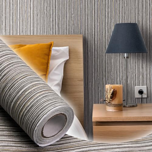 WADILE Linen Stripes Peel and Stick Wallpaper
