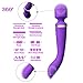 Dual Motor Wireless Wand Electric Vibrator Massager for Women Strongest Therapeutic Vibrating Power 20x Multi-speed Vibrations Waterproof USB Rechargeable -Magic Stress Away Massage Wands (Purple)