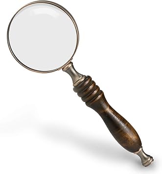 WIOR 10X Handheld Magnifying Glass 