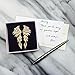 Angel Eagle Wings Rhinestones Studded Dangling Drop Statement Earrings for Women Perfect for Holiday Party - BOX, CARD & ENVELOPE INCLUDED FOR EASY GIFTING (Rose Gold)