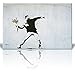 wall26 Canvas Print Wall Art Banksy Man Throws Yellow Flower Bouquet Graffiti & Street Art Pop Culture Illustrations Pop Art Bohemian Multicolor Dark for Living Room, Bedroom, Office - 16