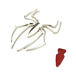 Modengzhe 2 Pcs Metal Spider Shape Emblem Decor Car