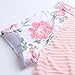 Uideazone Women Casual Loose Striped Floral T-Shirt Dress A-Line Dress Knee Length