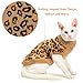 Mihachi Winter Warm Cat Sweater Turtleneck Puppy Pets Sweater Knit Vest Fashion Leopard for Cats Puppy Small Animals Brown Medium