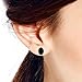 Classy Oval Reconstructed Black Onyx .925 Sterling Silver Push Back Post Earrings
