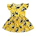 Birdfly Dinosaur Costume Child Small Fly Sleeve for Toddler Baby Kids Girl Dress in Yellow.