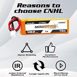 CNHL 450mAh 1S lipo Battery HV 3.8V 70C Lipo