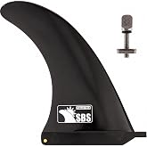 SBS 10" Surf &amp; SUP Fin - Free No Tool Fin Screw - 10 inch Center Fin for Longboard, Surfboard &amp; Paddleboard