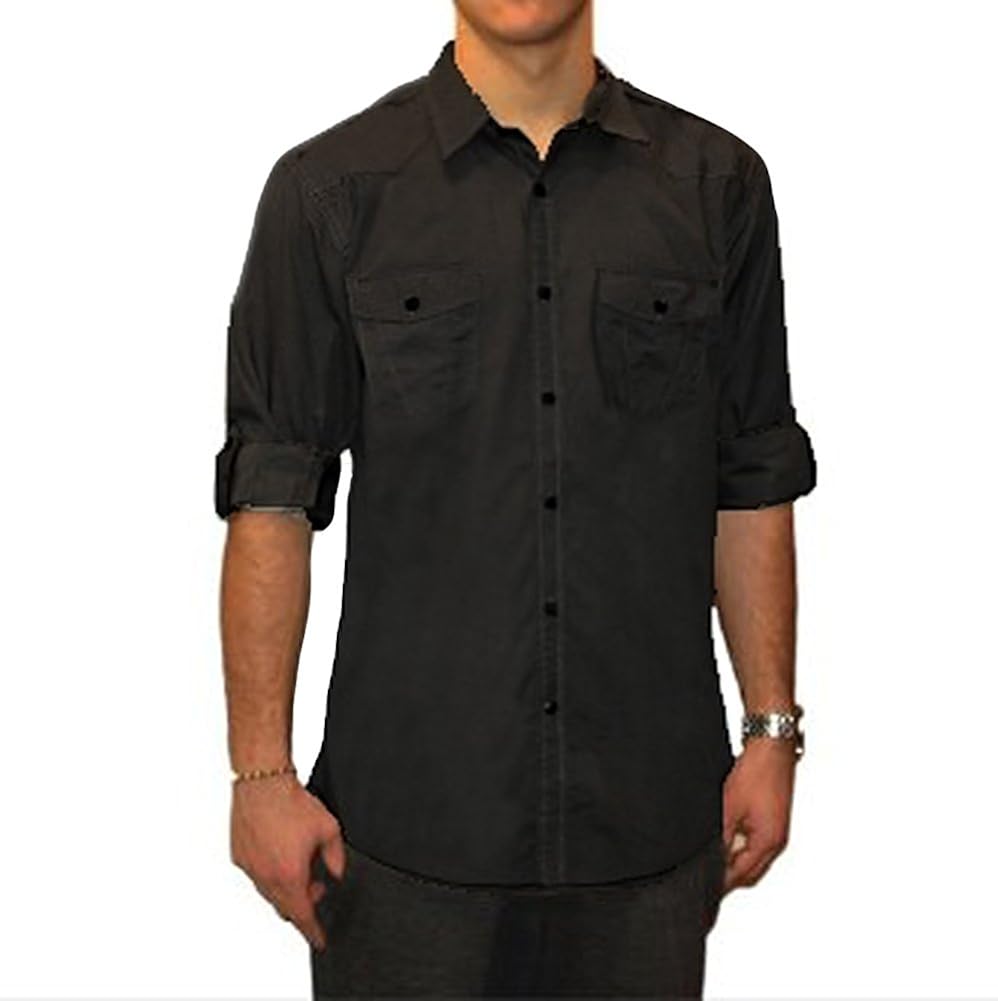 black button up and jeans