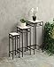 4D Concepts 3 Piece Travertine Square Plant Standsthumb 1