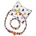 SMITCO Kids Costume Jewelry Set for Little Girls and Toddlers - Wooden, Beaded Toy Necklace, Bracelet and Ring For Play Pretend or Dress Up - Non-Toxic and Safe for Children Ages 3 to 8